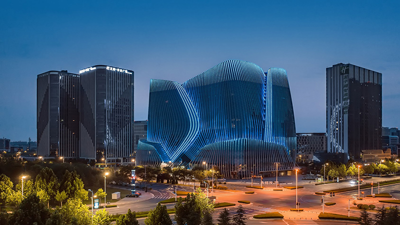 Sunac Culture Building Night Scene Design Art LED Illumination