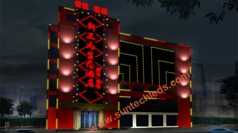 DMX Controlled Addressable LED Facade Lighting Supplier Design