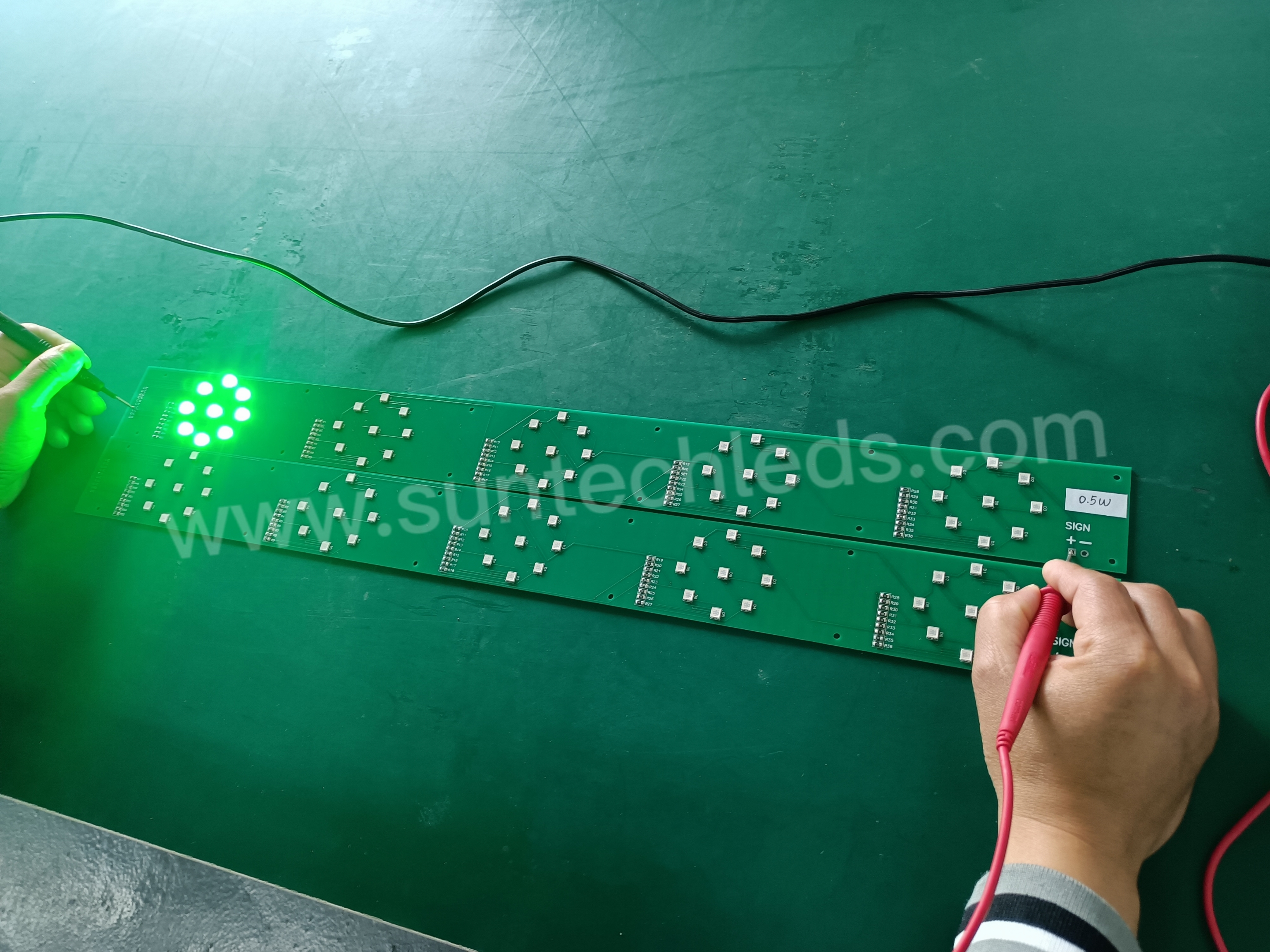 Green LED board