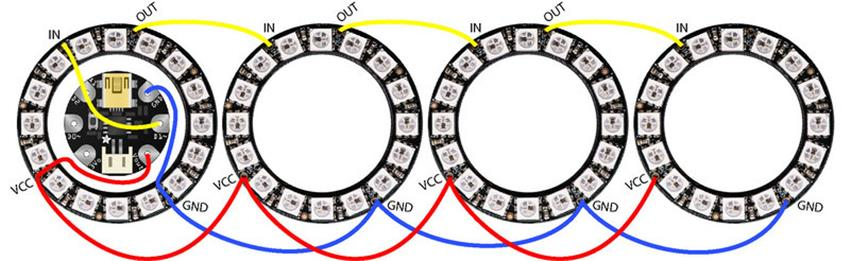 Neopixel ring connection