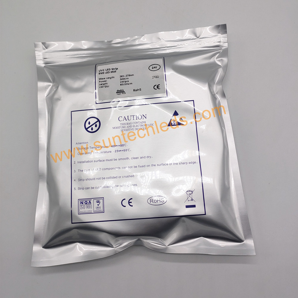 UVC LED strip package