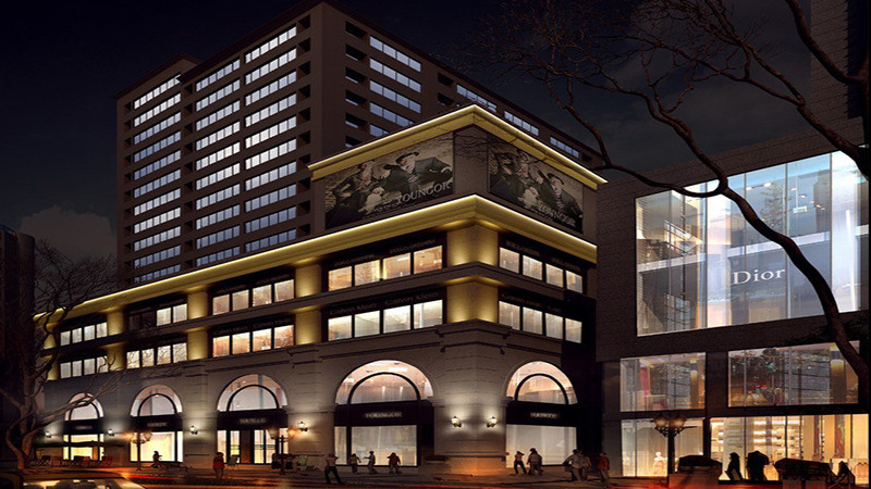 Shopping Mall Sustainable LED Facade Illumination