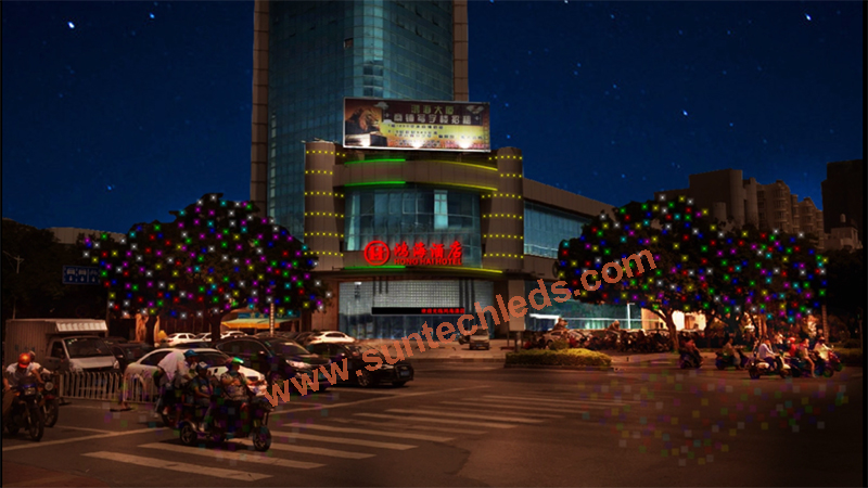 DMX Controlled Dynamic Bespoke Hotel Facade Illumination