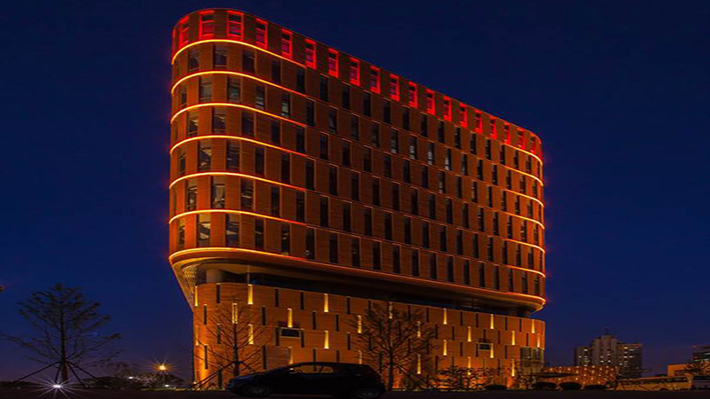 Cultural Exchange Center Architectural Facade Lighting 