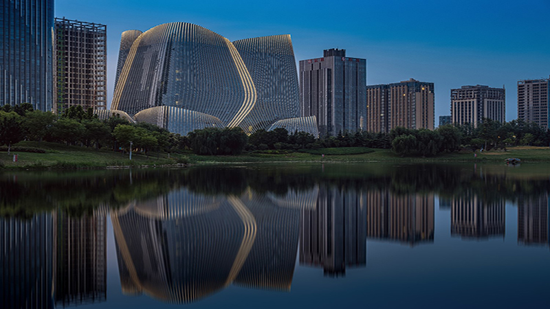 Sunac Culture Building Night Scene Design Art LED Illumination