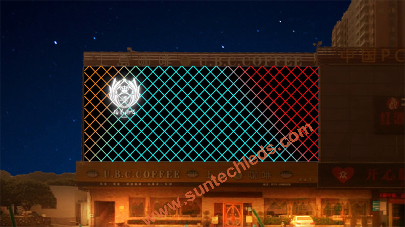 Cafe & Restaurant Exterior Dynamic LED Lighting Design