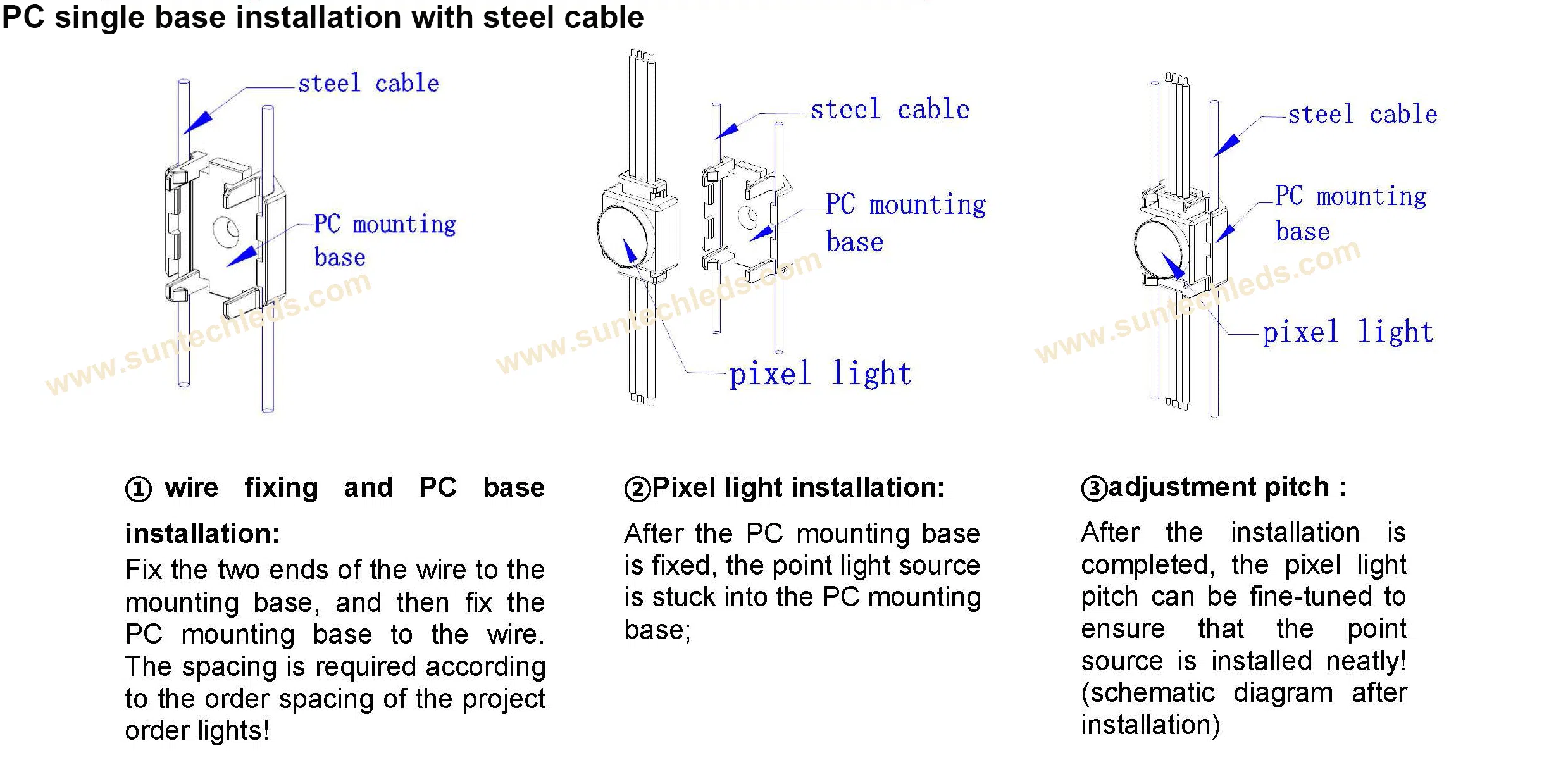 PC-single-base-installation-with-steel-cable