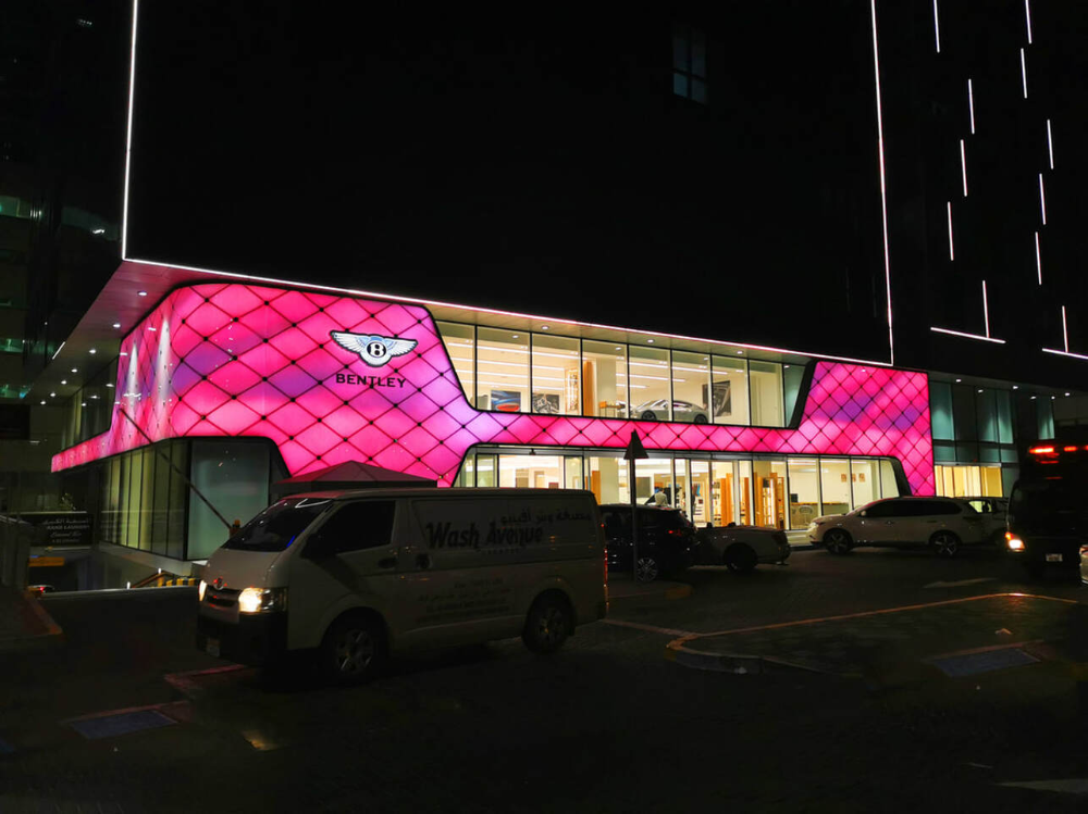 Outdoor LED Mesh Screen Light Media Facade Project