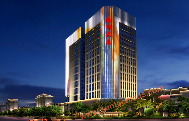 Yunbo Skyscraper Art & Design Facade Lighting