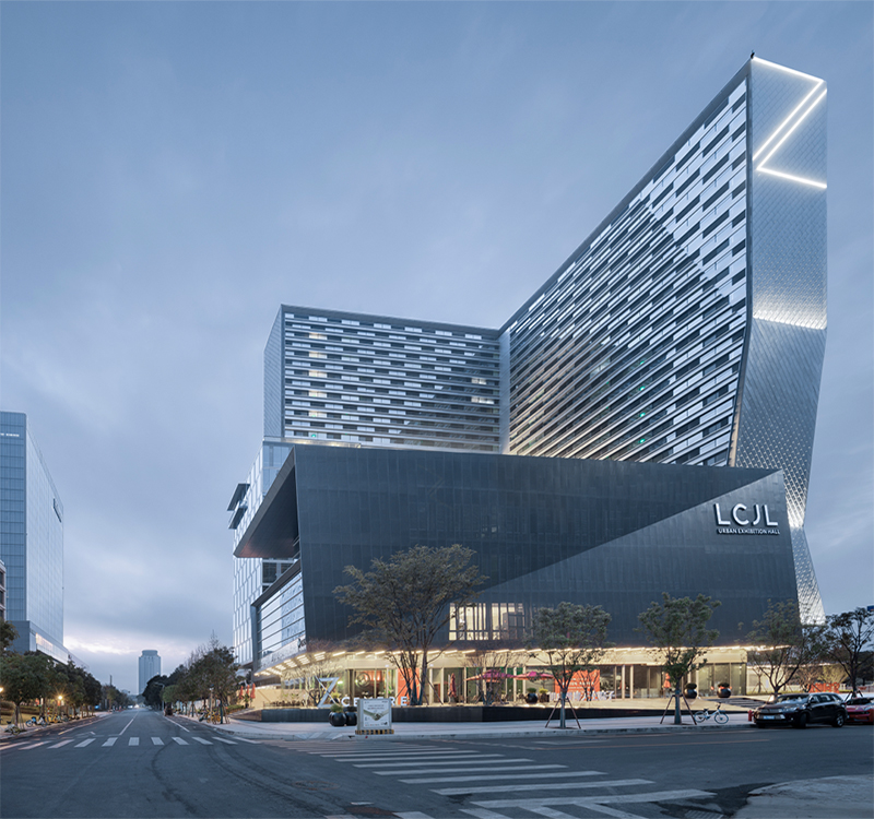 City Building Illumination with LED Facade Lighting 