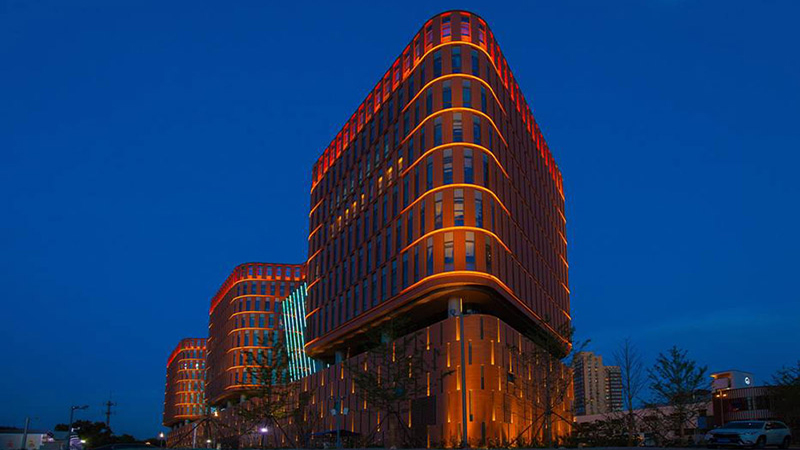 Cultural Exchange Center Architectural Facade Lighting 