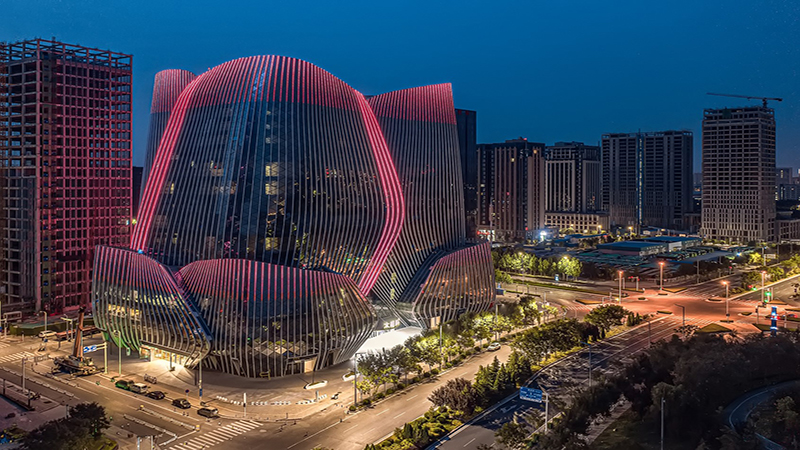 Sunac Culture Building Night Scene Design Art LED Illumination