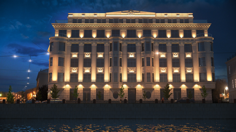 Chain Bridge Palace Hotel Facade LED Illumination