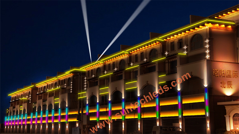 Intelligent DMX RGBW House Facade Lighting Control Systems