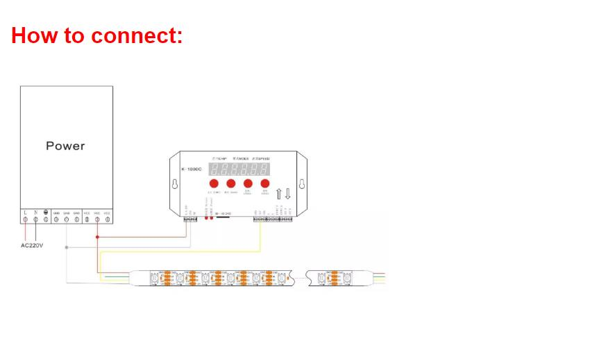 APA102 strip connection