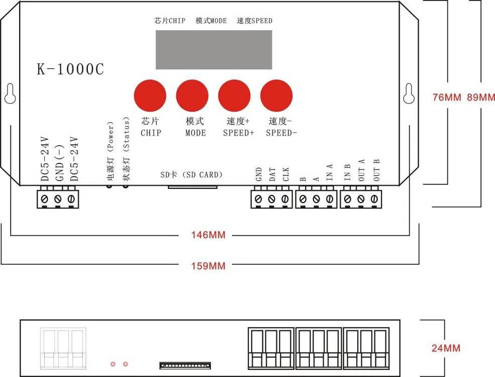 K-1000C DMX Controller for RGB/RGBW LED Light - Buy China ...