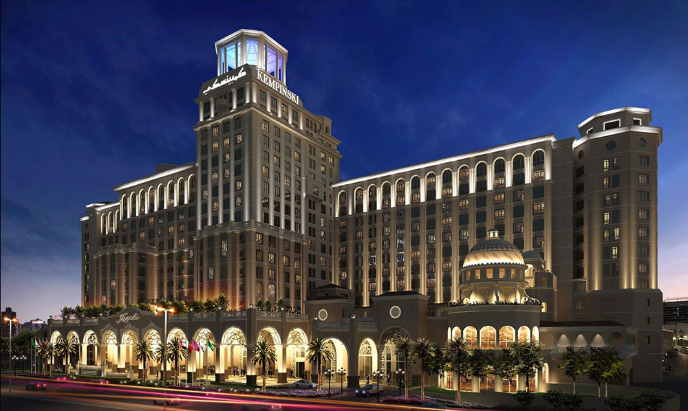 Hotel facade lighting