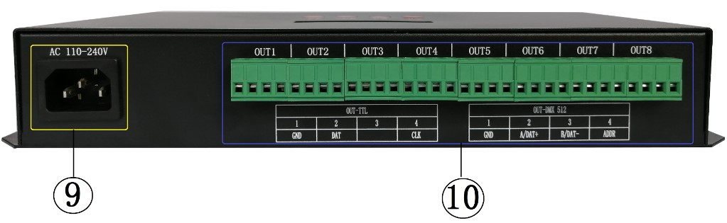 S-8000L controller Appearance side 2
