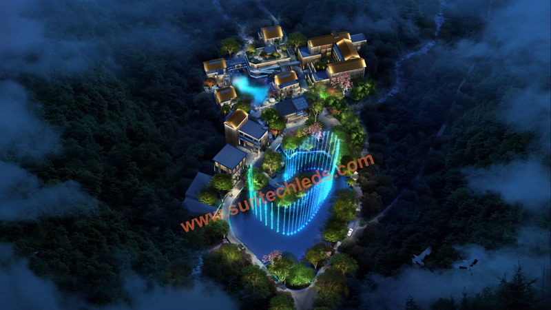 Water Curtain Landscape Lighting