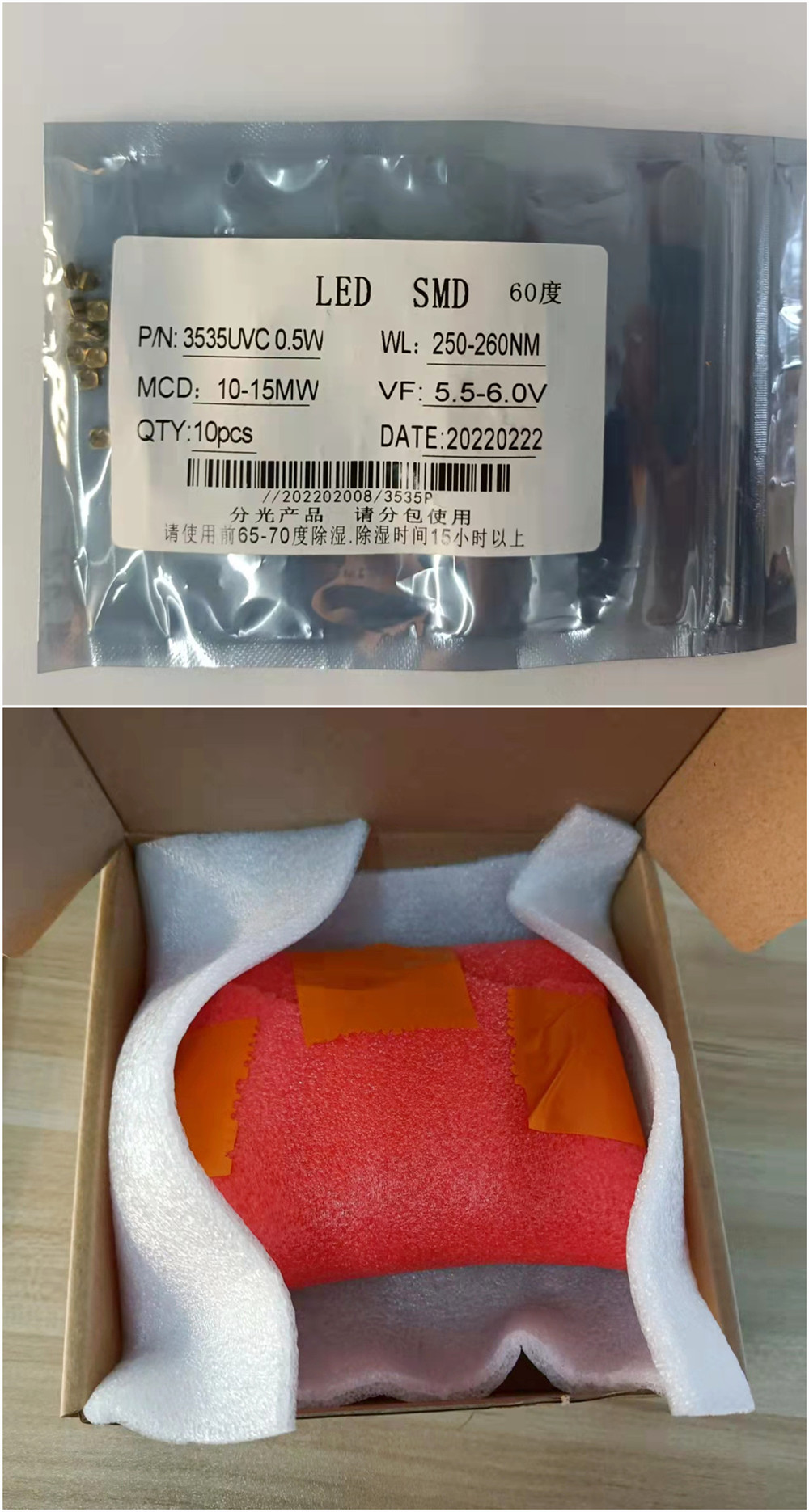 Package of UVC LED chip
