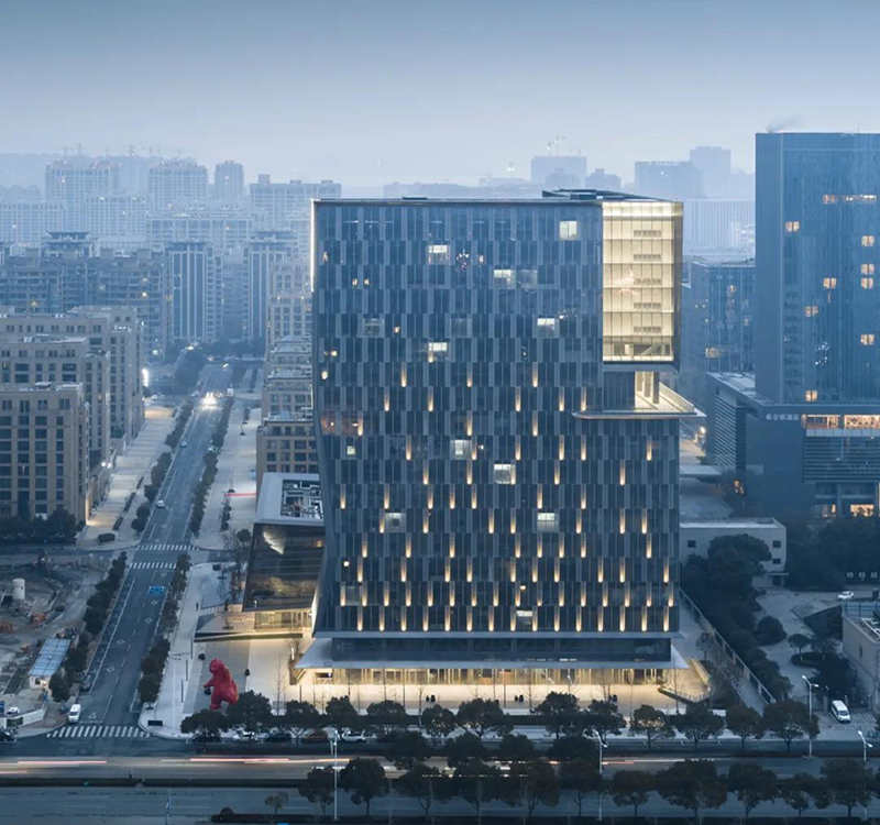 City Building Illumination with LED Facade Lighting 