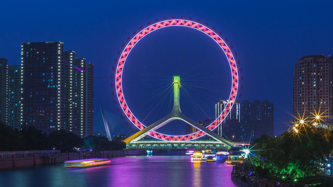 Eye of Tianjin Ferris Wheel Lighting