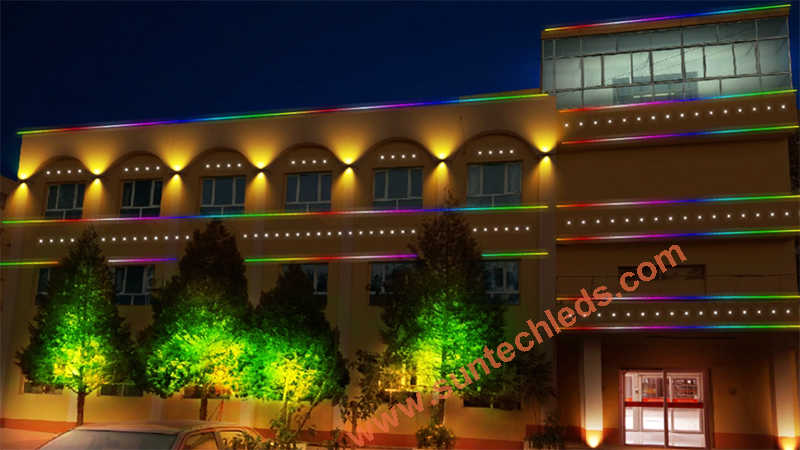 Simple RGBW Building Profile Facade Linear Lighting