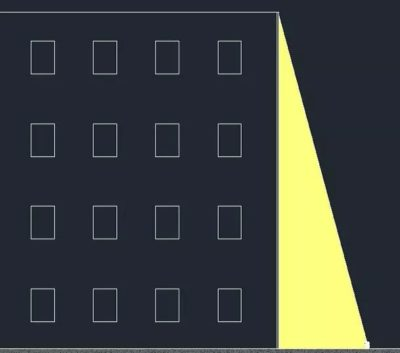 Lighting of the solid facade