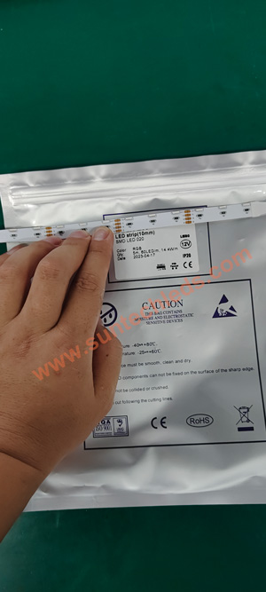 RGB COB LED strip sent to Europe