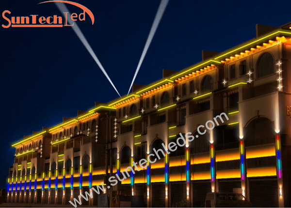 Intelligent DMX Control RGBW House Facade Lighting