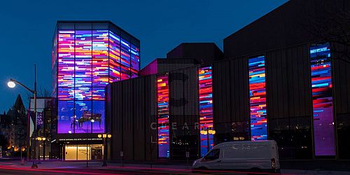 Building transparent led wall