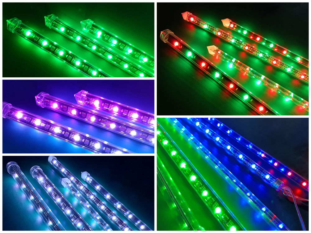 Multicolor SMD Meteor Tube Lights 360 Degree Shenzhen Suntech LED